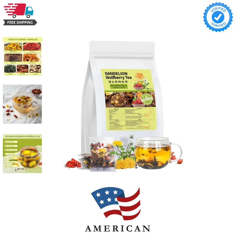 Dandelion Wolfberry Tea, Natural Kidneys & Liver Health Dandelion Root Tea wi…