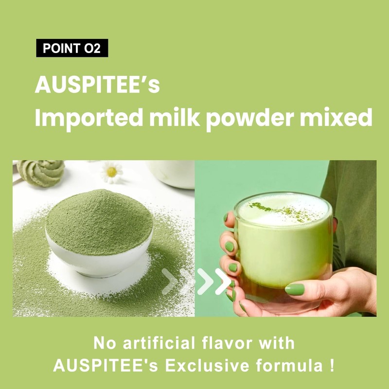 New Latte Green Tea Powder Single Pack, Premium Barista Science Blend Individual gallery