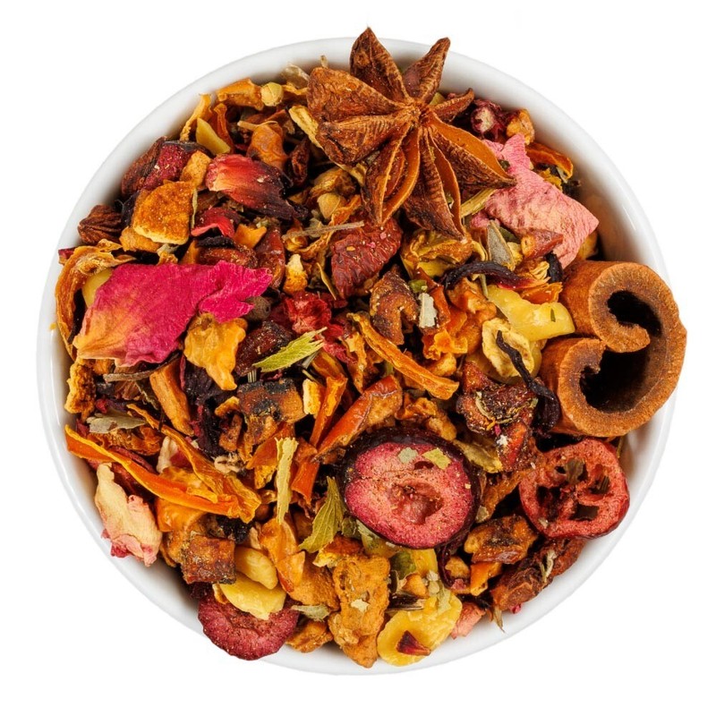 Winter Solstice Herbal Tea - Spiced Cranberry Loose Leaf Blend - Fusion Teas gallery
