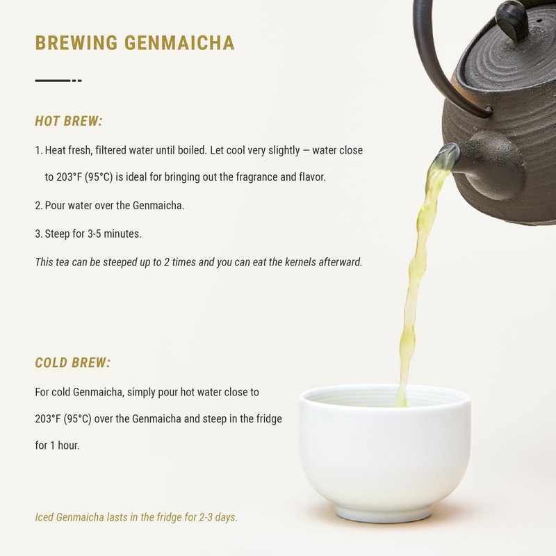 Senbird Premium Genmaicha - Caffeine-Free Japanese Mochi Rice Tea - From Hokk... gallery