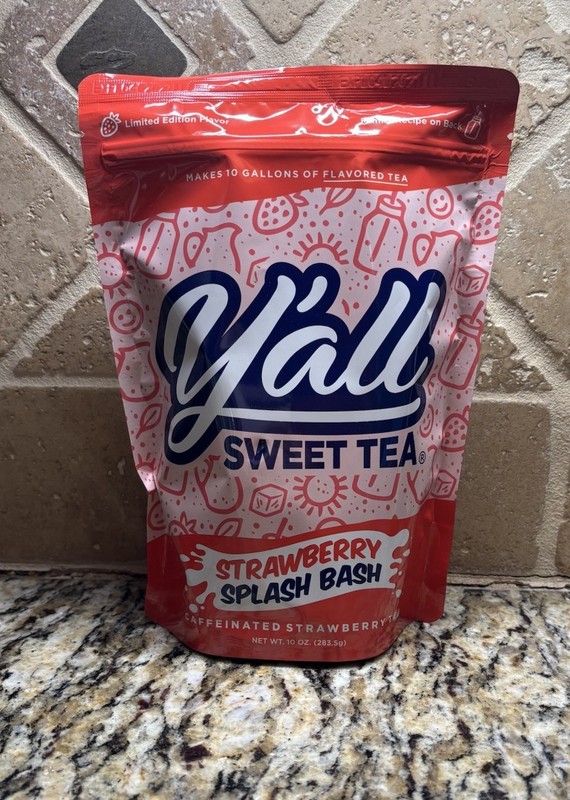 Yall Sweet Tea Limited Edition- Strawberry Splash Bash Flavored Iced Tea Bags