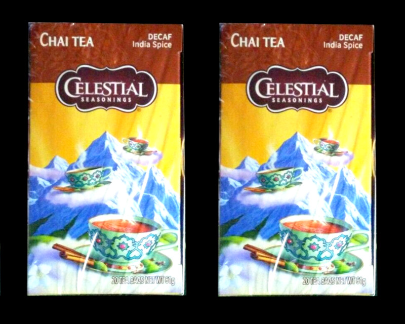 Lot 2 Celestial Decaf India Spice Chai Black Tea 40 Bag Brew Christmas Free Ship gallery