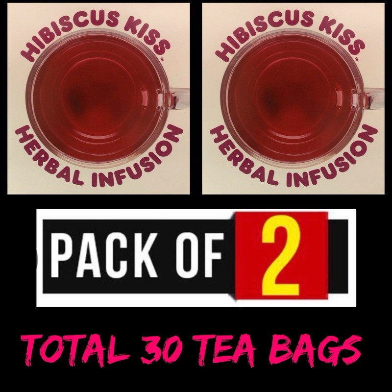Dunkin’ Hibiscus Kiss Tea Total 30 Bags Herbal Infusion Caffeine Free 1.6 oz EA