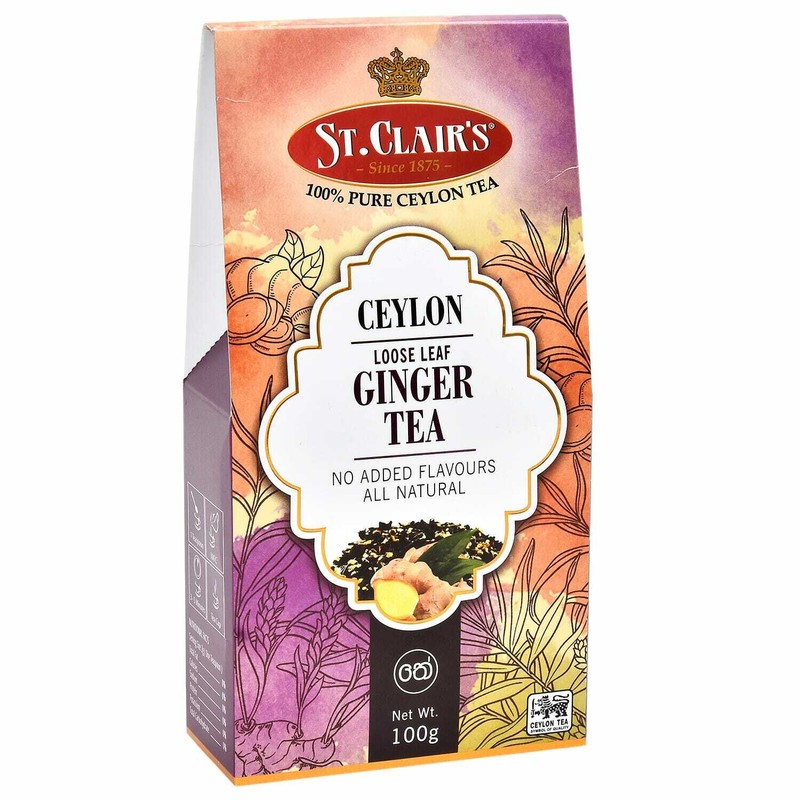Ceylon Ginger Loose Leaf Tea– Refresh Tea, Natural Ginger- Relive Cold & Flu