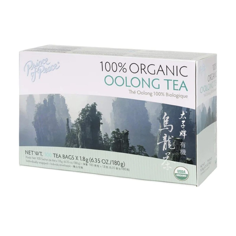 Prince of Peace Organic Oolong Tea, 100 Tea Bags 100 Count (Pack 1), Green