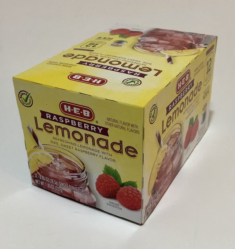 (1) Box HEB K-Cup Pods Raspberry Lemonade 12/Box Keurig 2.0 H-E-B Texas