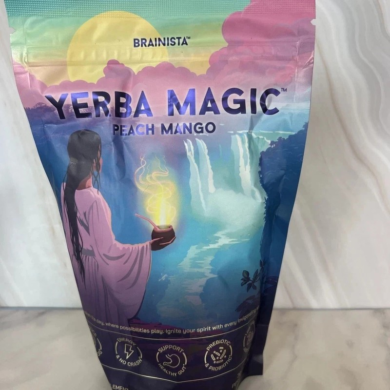 Brainista Yerba Magic – Peach Mango Flavor – 30 Servings free shipping!