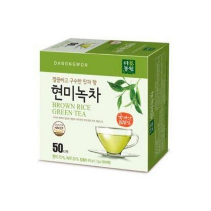 Korean Danongwon Brown Rice with Green Tea 50 Tea bag Free Shipping wt Tracking