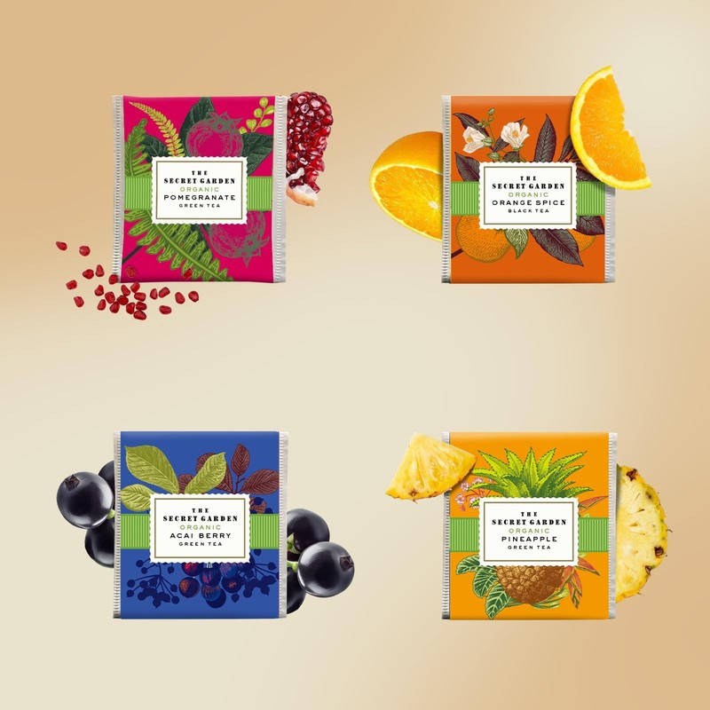 Organic Tea Bag Sampler Set - 80 Pack in Designer Tin for Gifting gallery