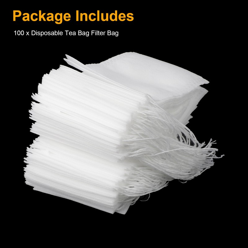 400Pcs Disposable Tea Bag Drawstring Flip Empty Teabags Herb Loose Tea Filters gallery