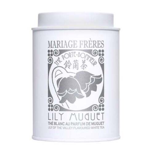 MARIAGE FRERES Lily Muguet Lily of the Valley Flavored Tea 100g Can White Green gallery