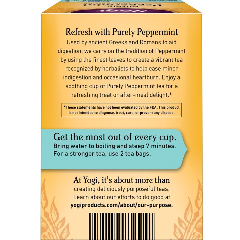 Yogi Tea - Purely Peppermint Tea (4 Pack) Caffeine Free - 64 Organic Tea Bags gallery