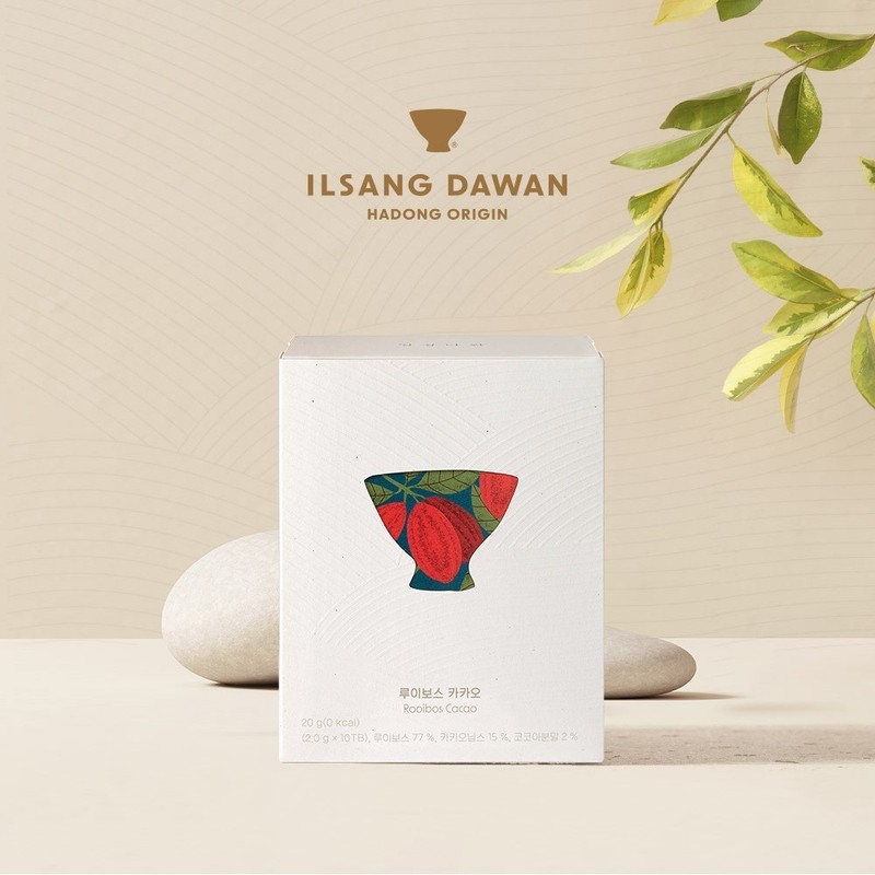 Korean Rooibos Cacao Tea 10 Bags Chocolate Herbal Caffeine Free ILSANG DAWAN