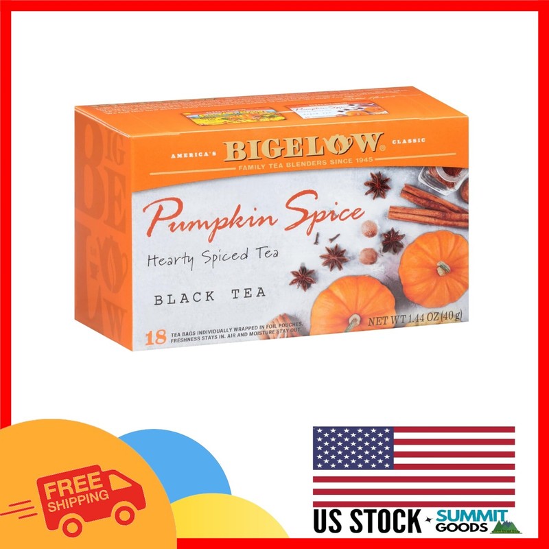 Bigelow Pumpkin Spice Black Tea – 108 Richly Aromatic Bags for Holidays