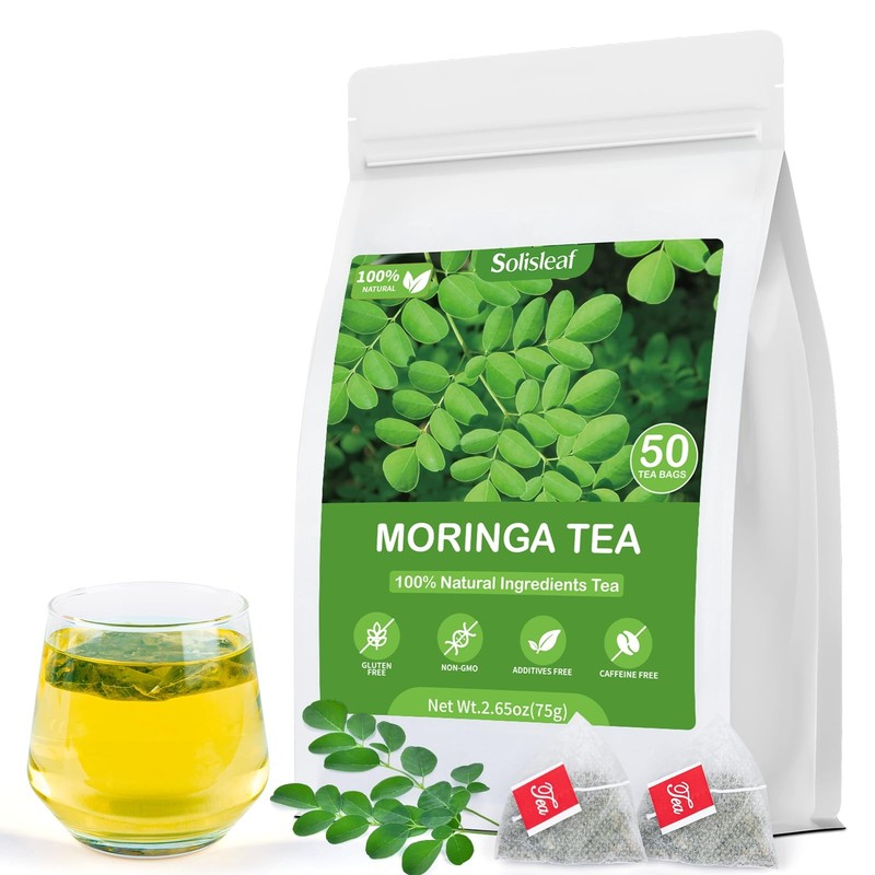Moringa Tea, 100% Pure & Natural Moringa Leaves Herbal Tea Bags, Supporting D…