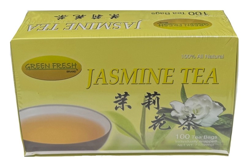 100-Count Tradition Jasmine Green Tea Bags Natural Handpicked from Fujiang 7oz