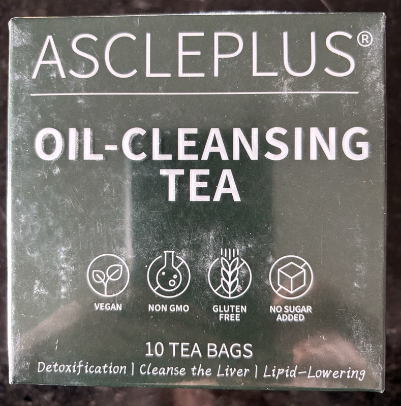 ASCLEPLUS Oil-Cleansing Tea 10 Bagged Vegan Non-GMO Gluten Free No Sugar Added