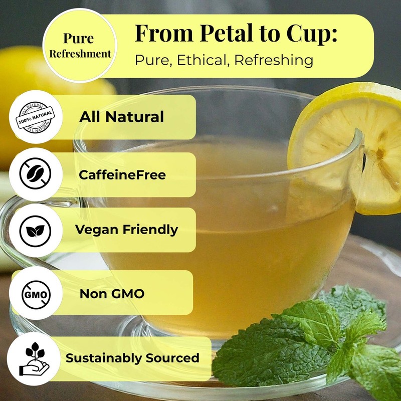 75 Lemongrass Tea Bags, Pure Lemongrass Tea, Detox & Relax, Caffeine-Free gallery