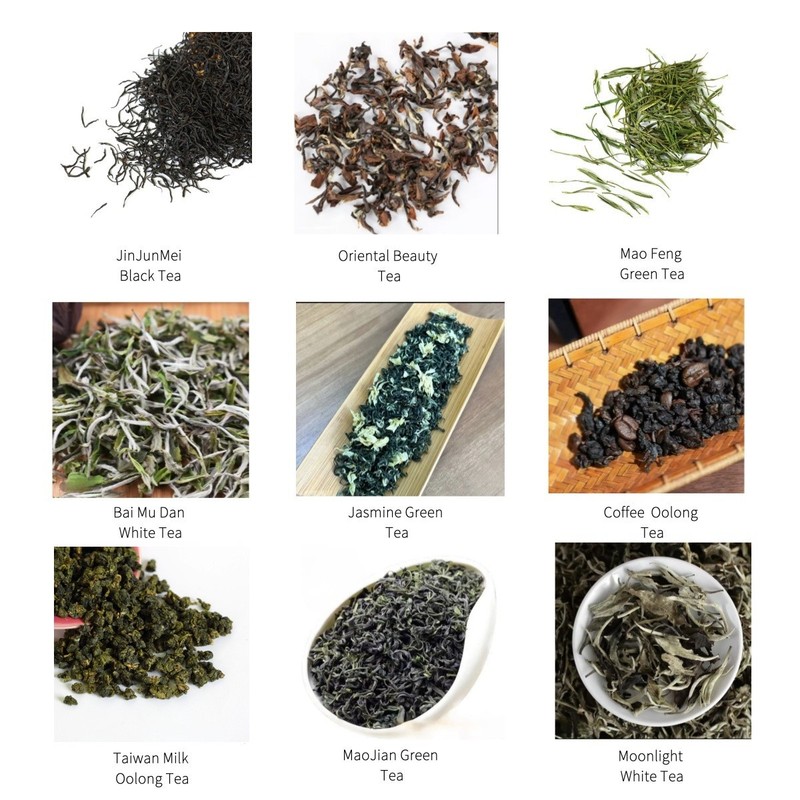 9 Type（9Pcs*6g）Assorted Flavor Famous Oolong Puerh Tea Trial Pack 54g -9Pcs*6g