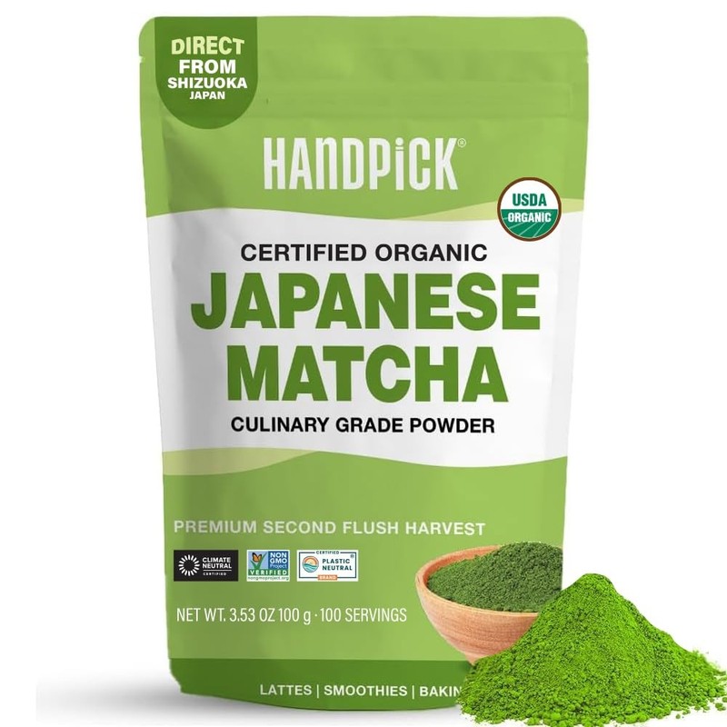 Japanese Organic Matcha Green Tea Powder (3.53oz, 100gm)-Second Flush Harvest |