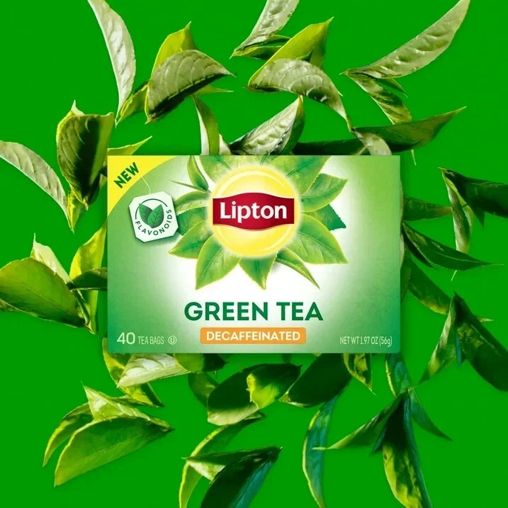Lipton Green Tea, Decaffeinated, Tea Bags 40 Count Box gallery