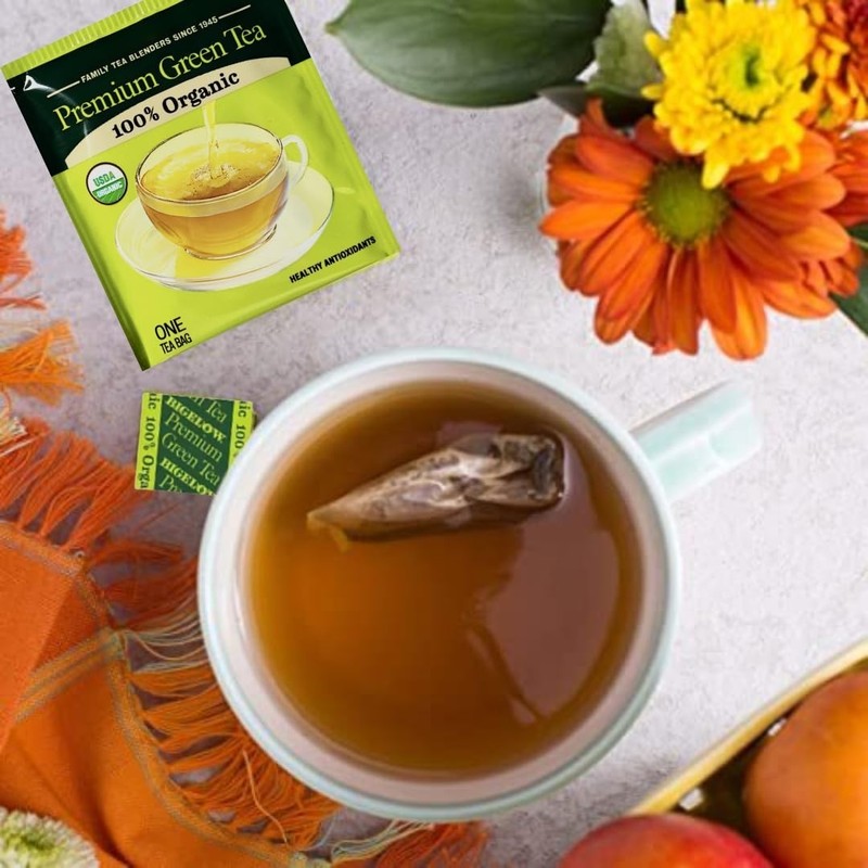 Organic Green Tea 140 Count - Individually Wrapped Bags for Wellness & Antioxida gallery