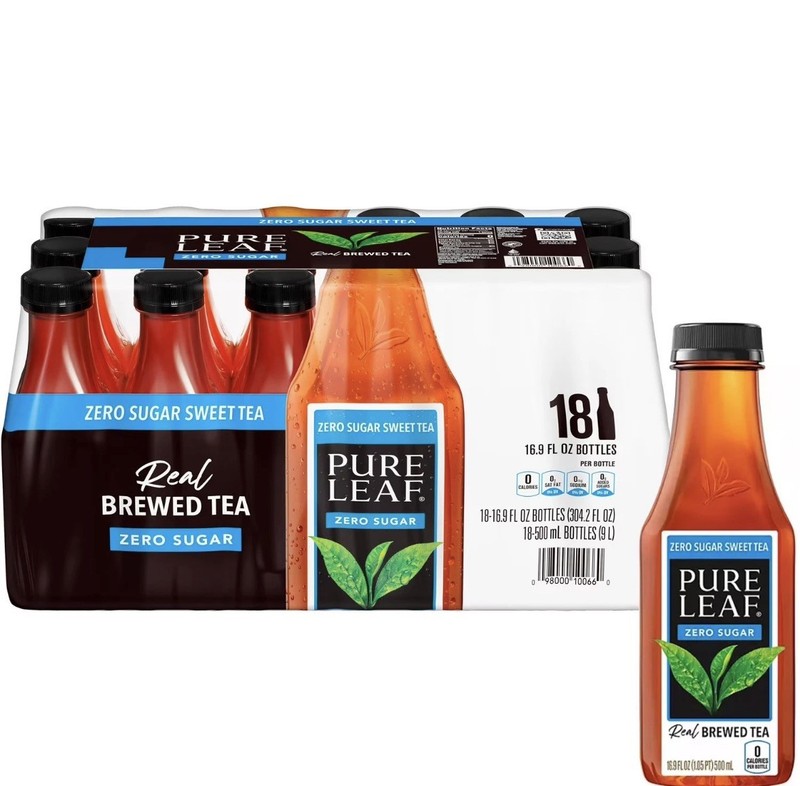 Pure Leaf Zero Sugar Real Brewed Tea Sweet Tea, 16.9 fl. oz., 18 pk.
