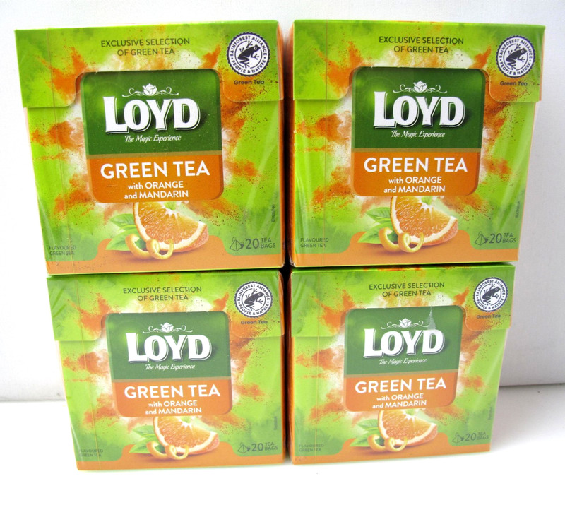 Lot 4 LOYD MANDARIN & ORANGE Flavored Green Tea Infusion (80 servings total)