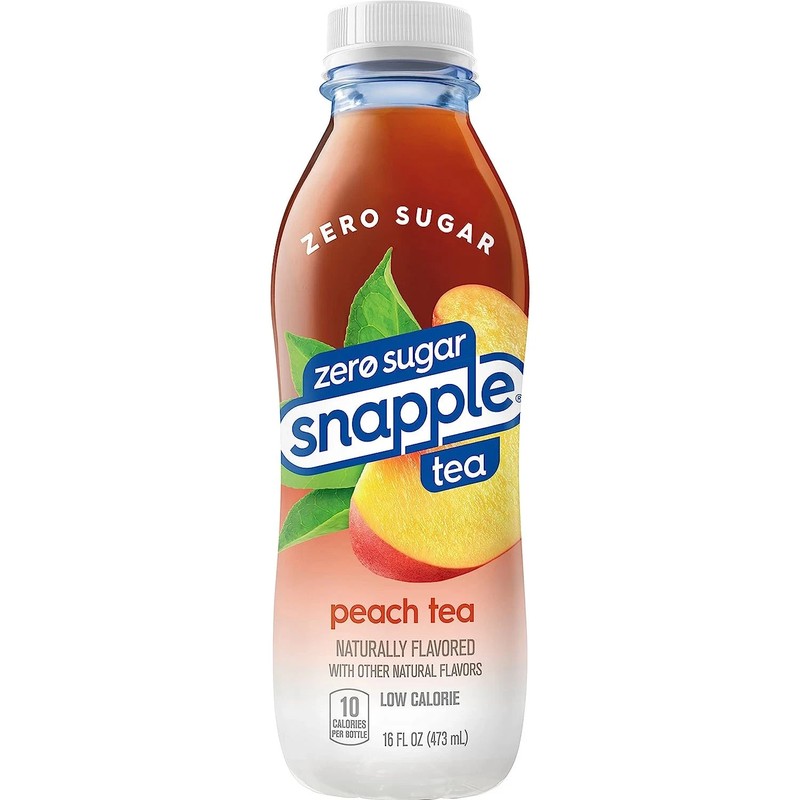 Snapple Zero Sugar Peach Tea, 16 Fl Oz Recycled Plastic Bottle (Pack of 12) gallery