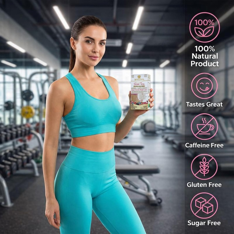 HYLEYS Slim Tea 5 Flavor Assortment - Weight Loss Herbal Supplement Cleanse and gallery