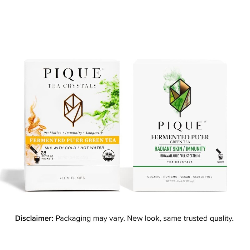 Organic Fermented Pu'er Green Tea Crystals - 28 Single Servings (1 Pack) gallery