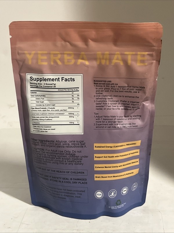 Yerba Mate Peach Mango Tea - Super Calm Yerba Mate Low Sugar Content 5/27 7.41oz gallery
