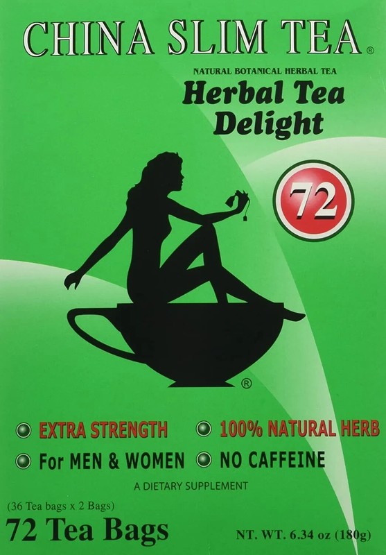 China Slim Tea Extra Strength Delight 72 Tea Bags – (Pack of 1)