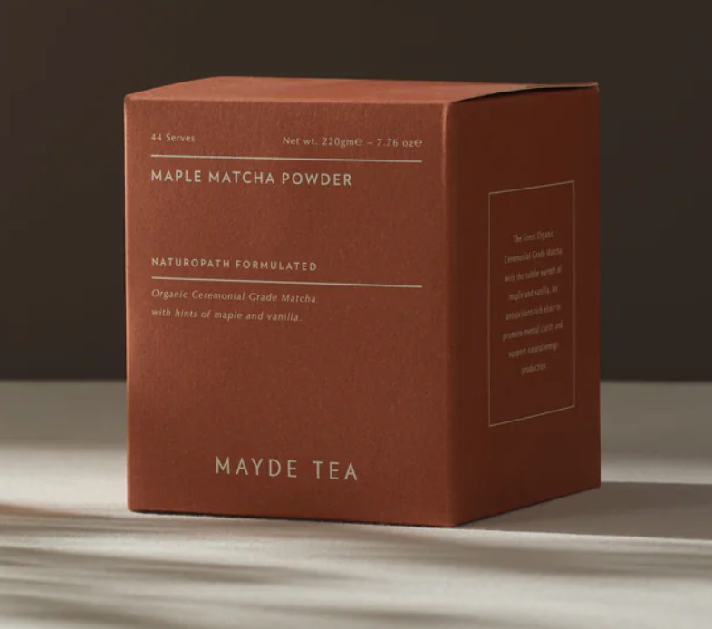 Mayde Tea Maple Matcha Powder Naturopath Formulated 220g RRP$65 Ceremonial Grade