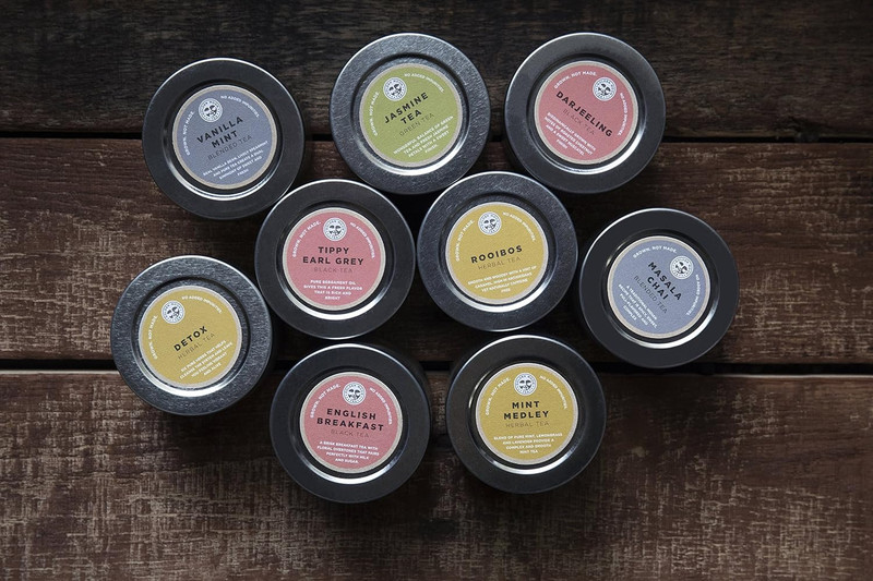 Variety Pack - 9 Loose Leaf Tea Sampler - Organic Black, Green, White, and Herba gallery
