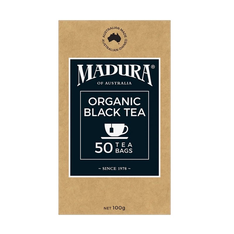 Organic Black Tea Madura Tea 500 Bags, 50 tea bags X 10 boxes = 500 tea bags
