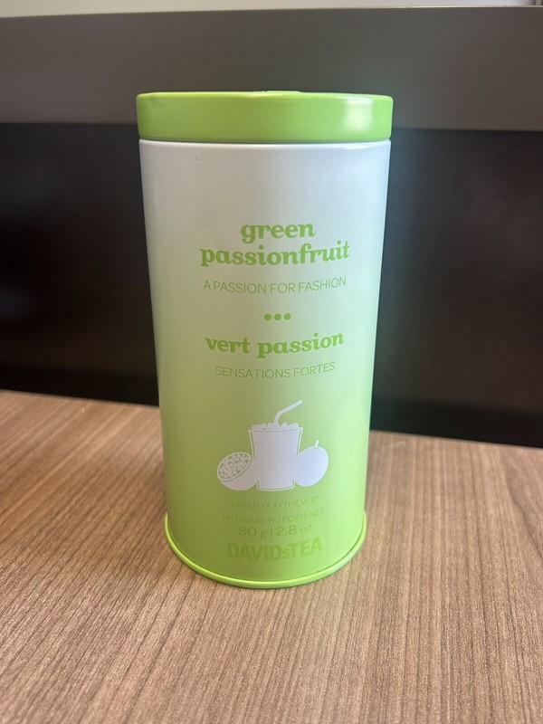ORIGINAL RECIPE! RARE Davids Tea GREEN PASSIONFRUIT 80g Tin – CLASSIC FAVORITE