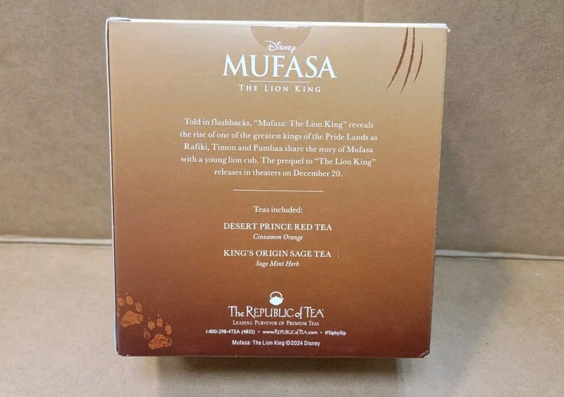 2 Pack The Republic Of Tea Mufasa The Lion King Desert Cinnamon Orange Sage Mint gallery