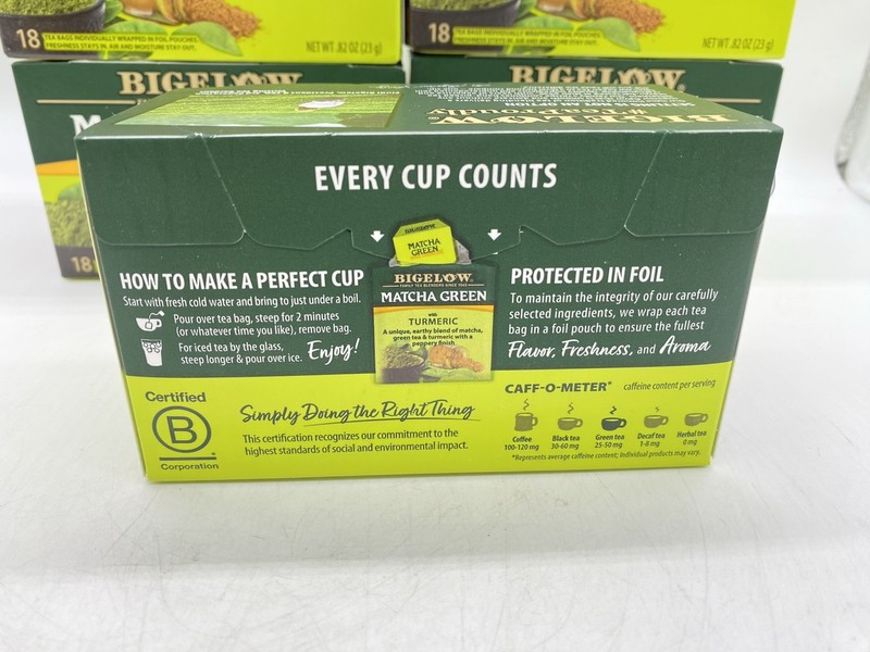 Bigelow Matcha Green Tea With Turmeric 6 Boxes of 18 Each gallery