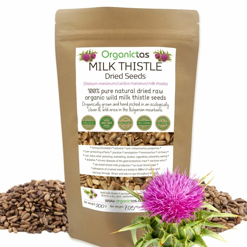 MILK THISTLE SEEDS – Organic for Tea Silybum Marianum Natural Detox 50g-400g BIO