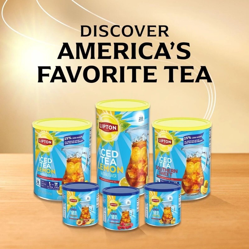 Lipton Zero Sugar Lemon Iced Tea Mix, Makes 10 Quarts (Pack of 6) BEST gallery