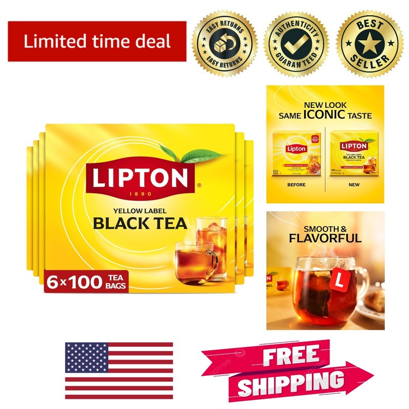 Breakfast Black Tea Bags – 600 Count, Sustainably Sourced High Caffeine