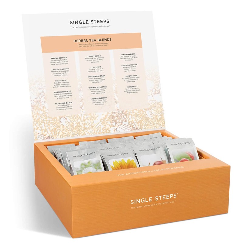 Single Steeps Loose Leaf Tea Sampler Tea Chest, Assorted Variety Tea Box, 28 ... gallery