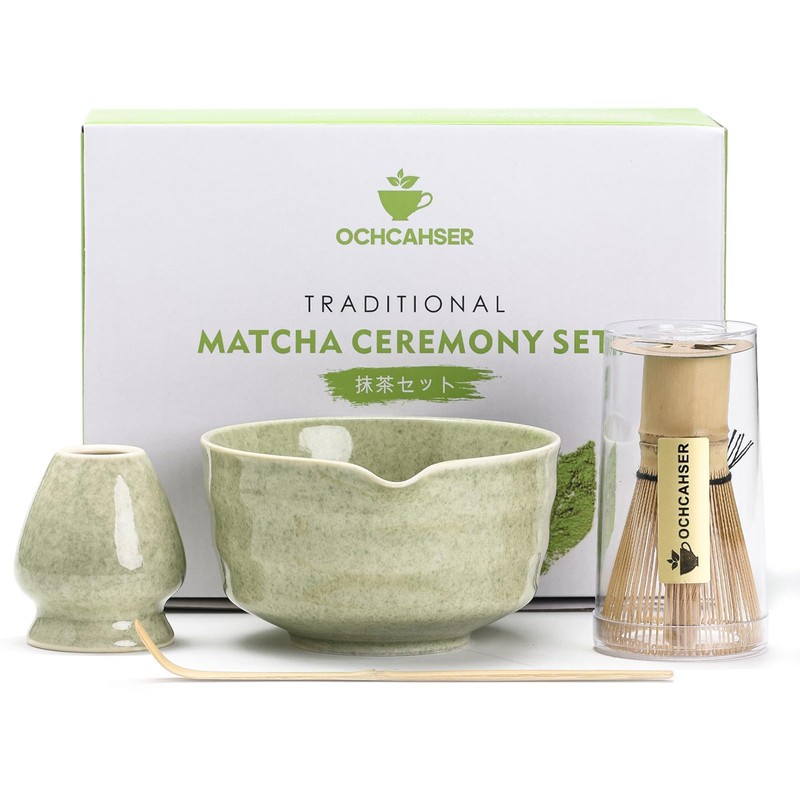 Matcha Set, Japanese Tea Set Includes Matcha Bowl with Spout, Matcha Whisk Ho…
