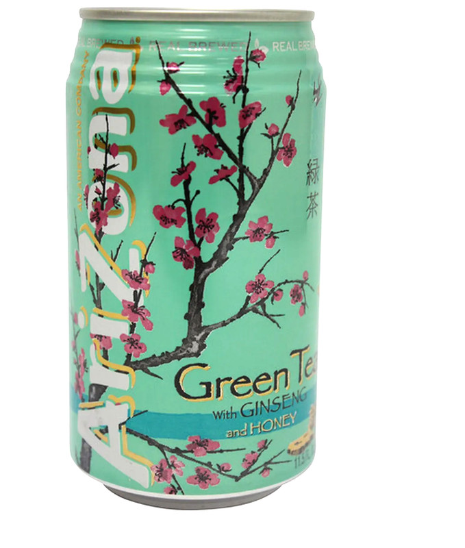 Arizona Green Tea With Ginseng & Honey 6 Pack 11.5oz Cans x2