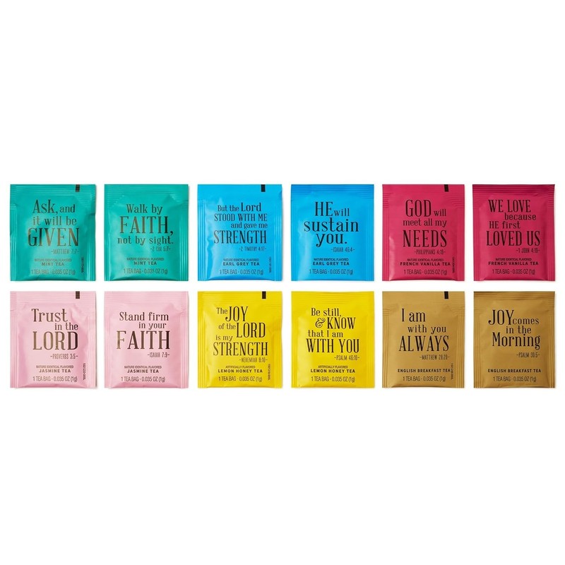 Deluxe 90 Count Tea Affirmations Set - Enjoy 6 Flavors with Bible Inspiration gallery