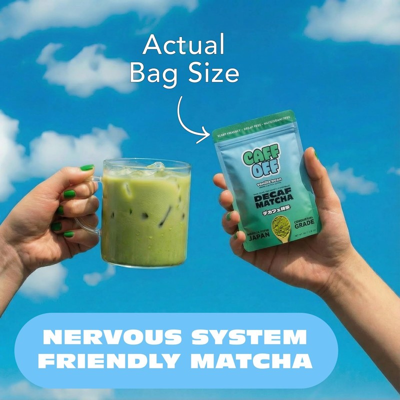 Caff Off Decaf Vanilla Matcha Green Tea Powder From Japan – 1.06 oz / 30 g C... gallery