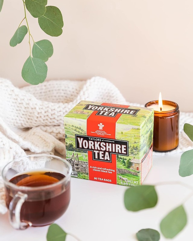 Yorkshire Tea, Red, Black 80 Count (Pack of 1), 80 Teabags 1) gallery
