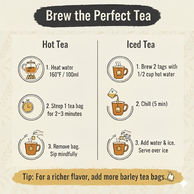 Korean Barley Tea - Decaffeinated, Sugar-Free, 100 Bags, 1.5g Each gallery