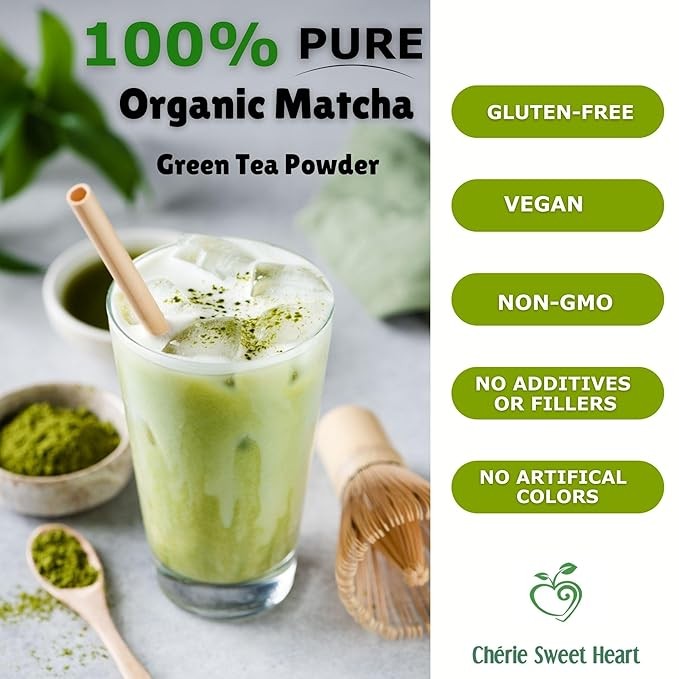 Cherie Sweetheart Organic Matcha Green Tea Powder - 16oz gallery